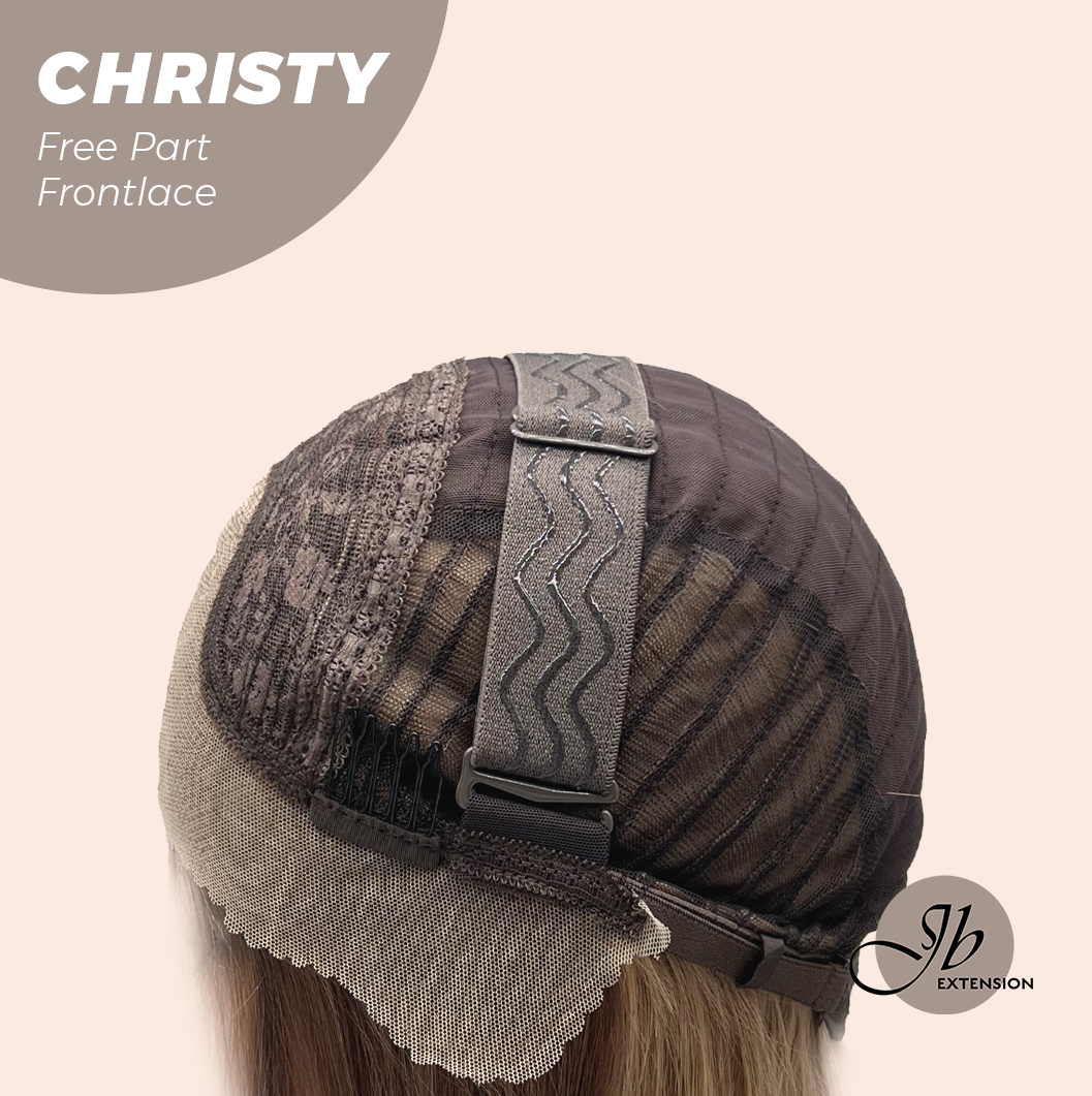 JBEXTENSION 22 Inches Mix Blonde Wave Fiber X, Tangle Less Pre-Cut Free Part Frontlace Glueless Wig CHRISTY【FIBER X】