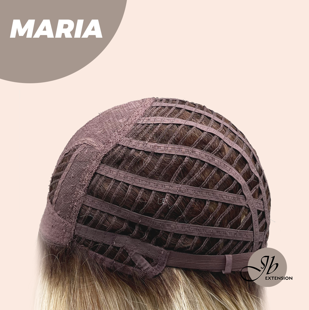 JBEXTENSION 12 Inches Short Blonde Women Fashion Full Machine Wig MARIA【PLUS PERMATEASE】【BENDY EAR TABS】