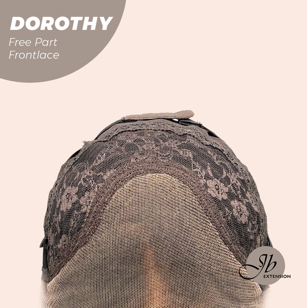 JBEXTENSION 22 Inches Mix Brown Curly Fiber X, Tangle Less Pre-Cut Free Part Frontlace Glueless Wig DOROTHY【FIBER X】