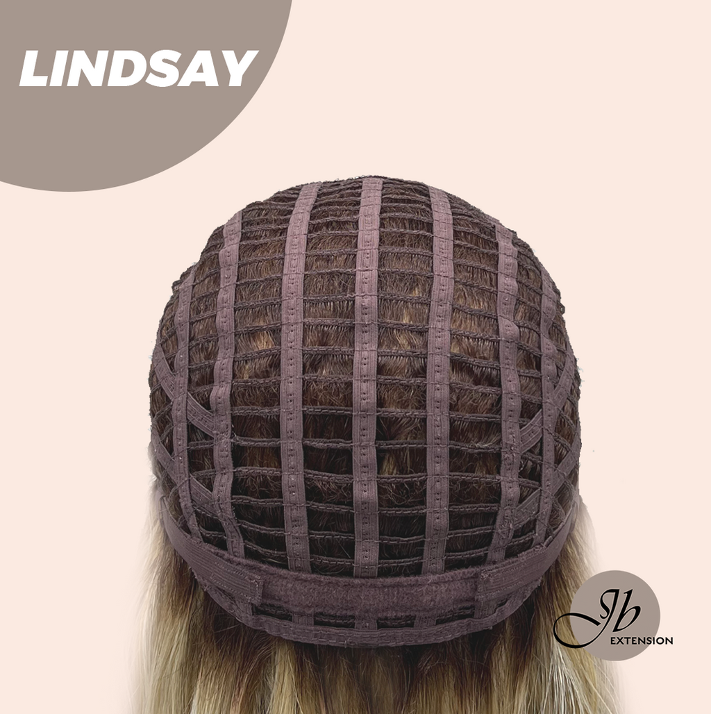 JBEXTENSION 18 Inches Curly Blonde Women Fashion Full Machine Wig LINDSAY【PLUS PERMATEASE】【BENDY EAR TABS】