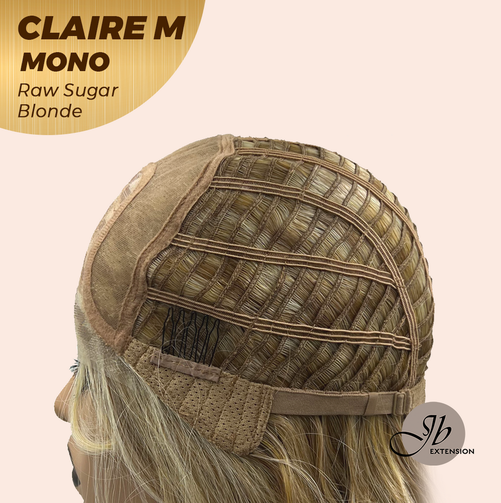 [PRE-ORDER] JBEXTENSION CLAIRE MONO RAW SUGAR BLONDE Partial Monofilament Wig 22 Inches Raw Sugar Blonde Partial Mono Lace Glueless Wig CLAIRE MONO RAW SUGAR BLONDE【BENDY EAR TABS】