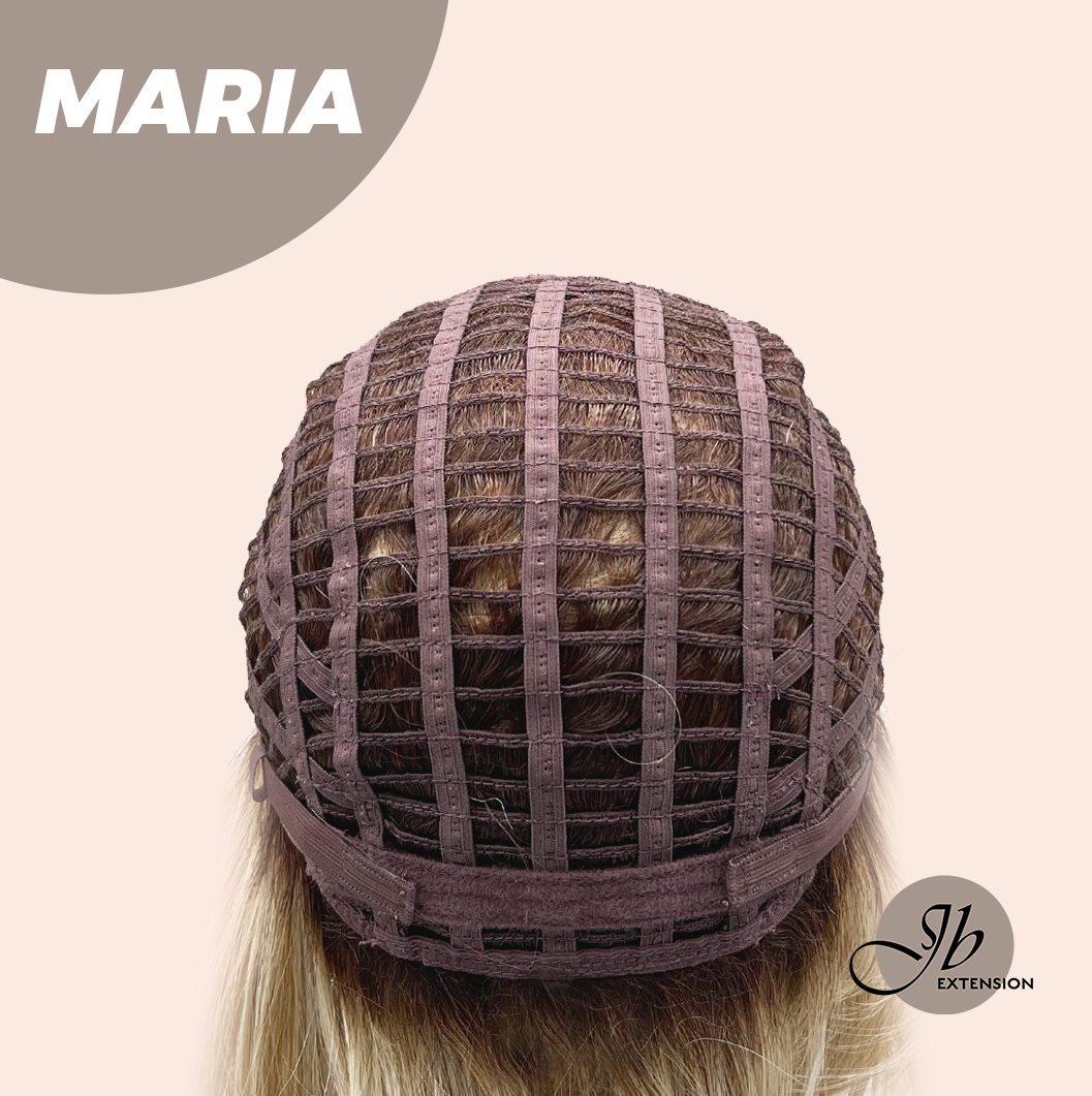 JBEXTENSION 12 Inches Short Blonde Women Fashion Full Machine Wig MARIA【PLUS PERMATEASE】【BENDY EAR TABS】