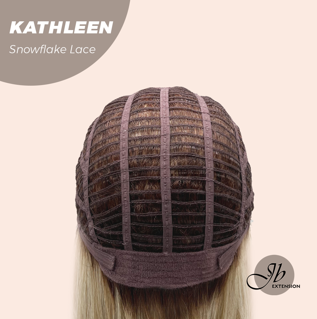 [PRE-ORDER] JBEXTENSION 15 Inches Mix Blonde Pre-Cut T Part Snowflake Lace Frontlace Glueless Wig KATHLEEN【BENDY EAR TABS】