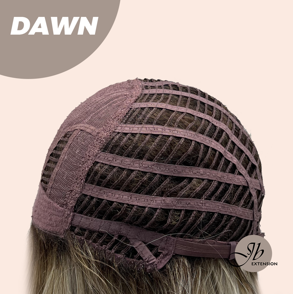 JBEXTENSION 14 Inches Ash Grey Women Fashion Full Machine Wig DAWN【PLUS PERMATEASE】【BENDY EAR TABS】