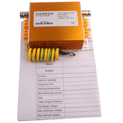 12V 3 in 1 Power Video Signal Security Surge Arrester