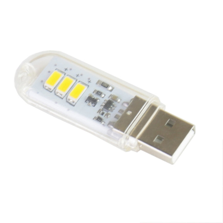 1.5W Flash Disk Style USB Light, 140LM 3 LED SMD 5630 Warm White Light with Touch Switch