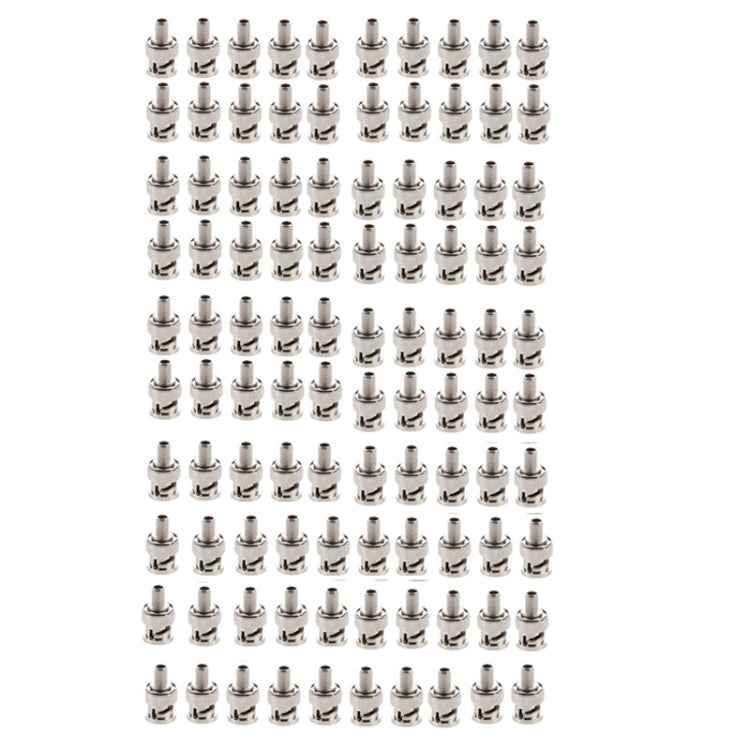 100 PCS UG1789 Crimp 3 in 1 BNC Male Connector Adapter for RG59 Coaxial Cable