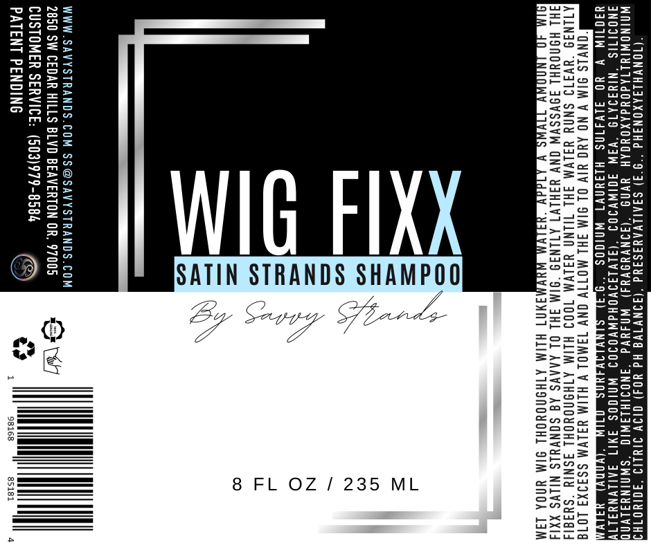 Wig Fixx Satin Strands | Shampoo | 8 FL OZ