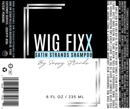 Wig Fixx Satin Strands | Shampoo | 8 FL OZ - Savvy Strands