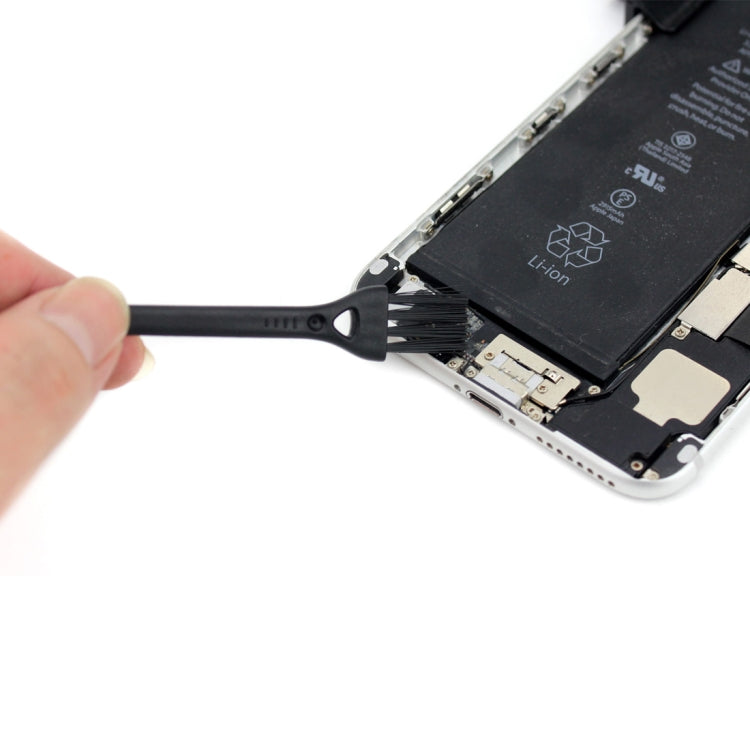 10 PCS JIAFA P8842 Flat Head Shrill Tail Cleaning Brush, Length: 8.5cm(Black)