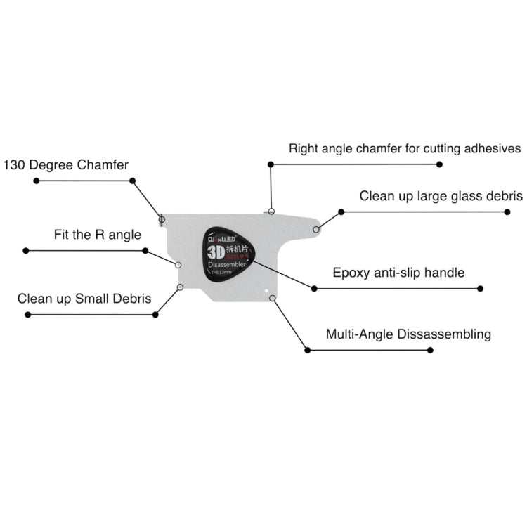 10 PCS QIANLI 3D Ultra Thin Pry Spudger Screen Disassembling Card