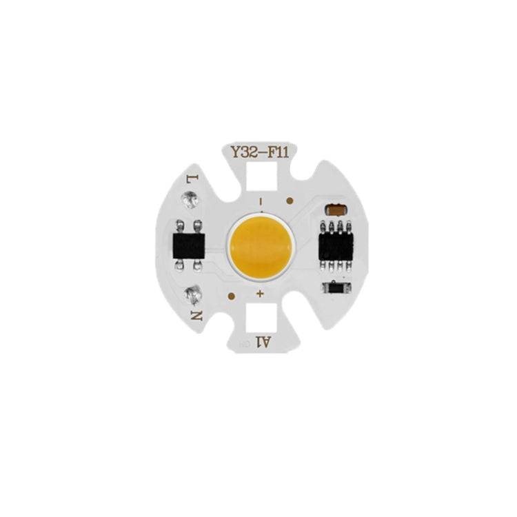 10 PCS COB LED Light Chip AC 220V LED Bulb Light Intelligent IC Driver Bulb Light DIY Spotlight Downlight Chip Outdoor Flood Light(5W（warm white）)