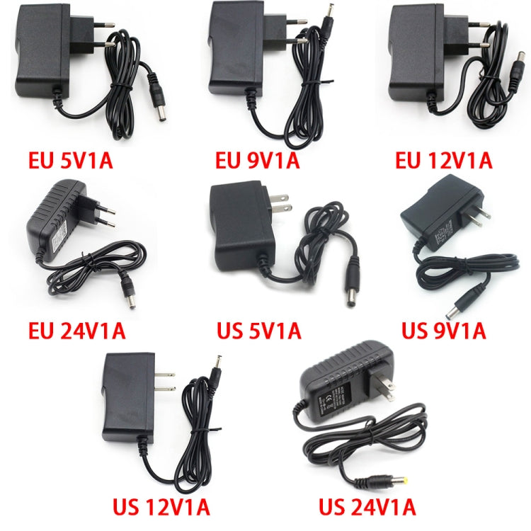 100-240V AC to DC Power Charger Adapter 5V 9V 12V 24V 1A 5.5mmx2.5mm (24V 1A US Plug)
