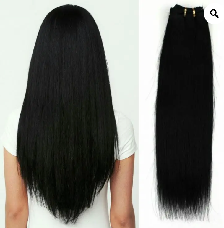 20 Inch  1# Virgin Remy Straight Human Hair Bundles 100% Unprocessed Remy Hair Bundles Natural Color