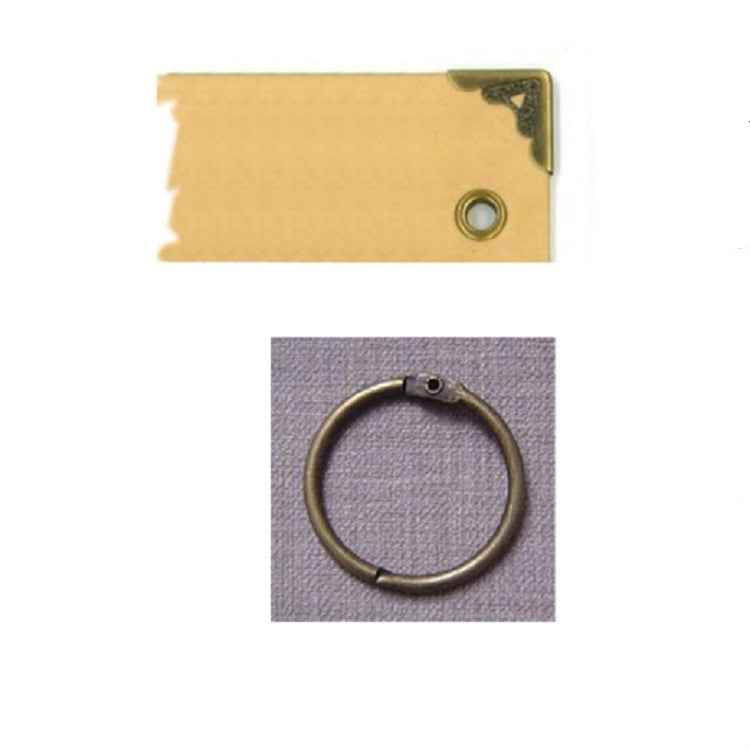 10 inch DIY Paste Retro Loose-leaf Iron Hoop Photo Album(30 Kraft Card Pages)