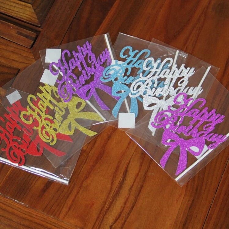 10 PCS Carving Cake Dessert Insert Party Decoration(Rose Red)