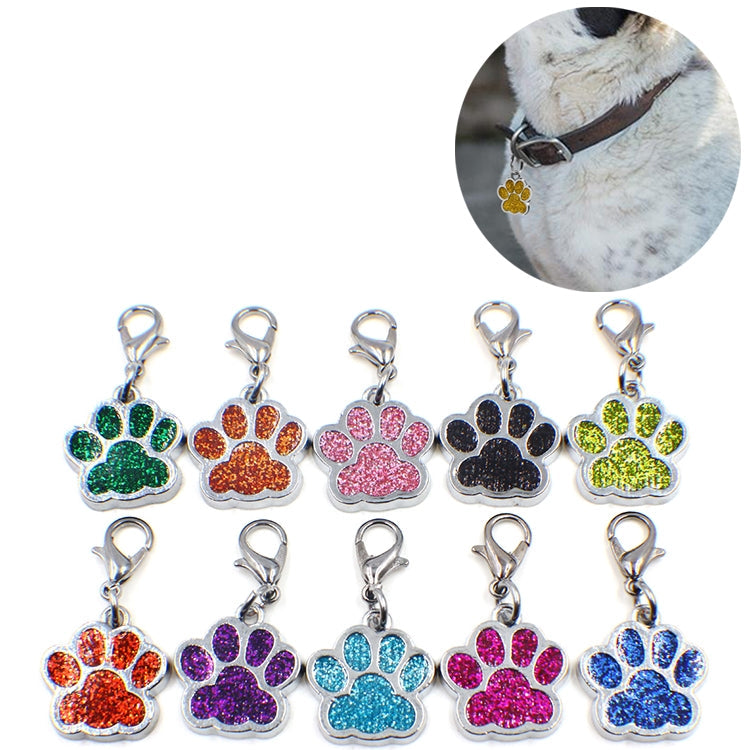 10 PCS Enamel Cat Dog  Bear Paw Prints Key Chain Jewelry Making(Color Mixing)