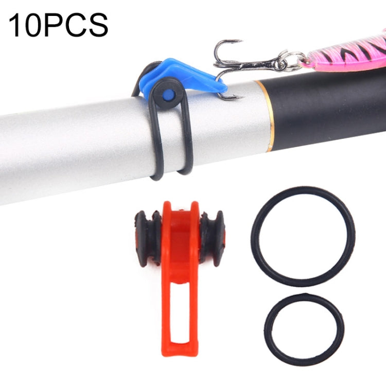 10 PCS/Bag Plastic Fishing Hook Keeper for Fishing Rod Pole Fishing Lures Bait  Safety Holder Fishing Tackle(Red)
