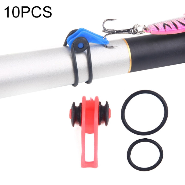 10 PCS/Bag Plastic Fishing Hook Keeper for Fishing Rod Pole Fishing Lures Bait  Safety Holder Fishing Tackle(Pink)