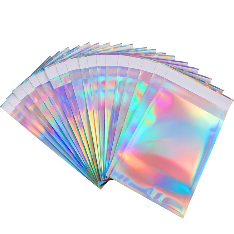 100 PCS / Set  Laser Self Sealing Plastic Envelopes Mailing Bags Gift Packaging Bags, SIZE:23cmx32.5cm+4cm