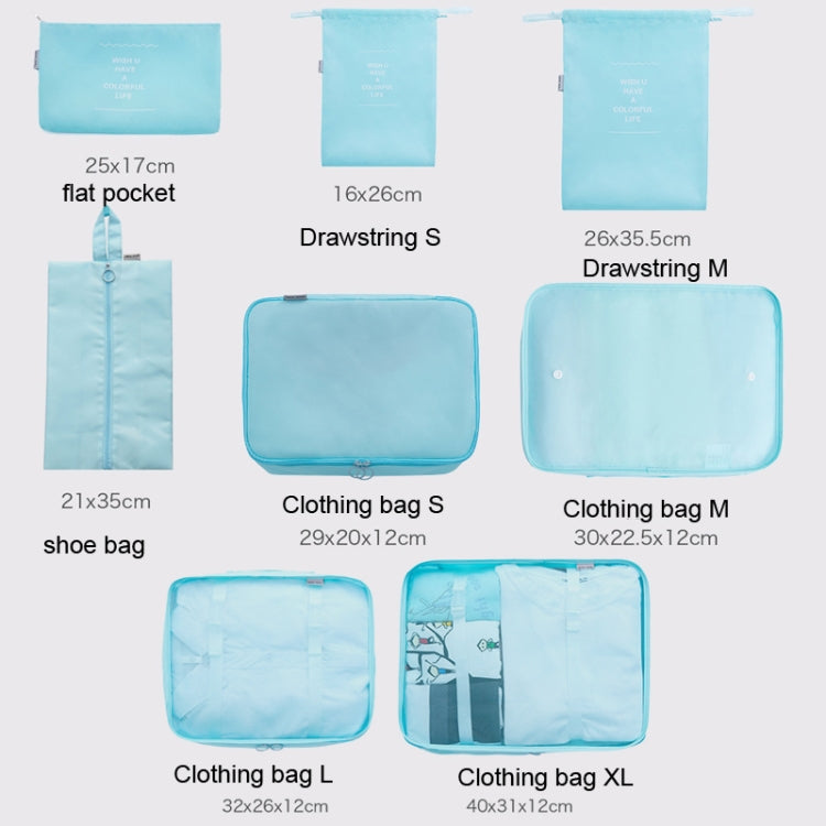 10 In 1 Travel Storage Bag Set Folding Storage Bag(Bright Blue)