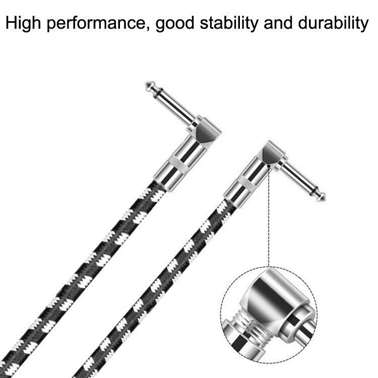 1.5m 2 Elbow Head 6.35mm Guitar Cable Oxygen-Free Copper Core TS Large Two-core Cable