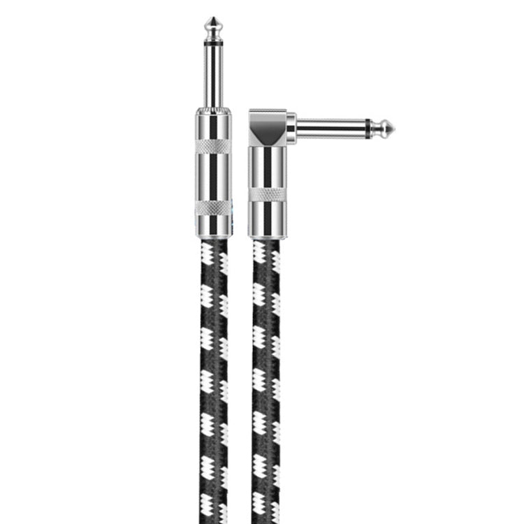 0.5m 1 Straight Head +1 Elbow Head 6.35mm Guitar Cable Oxygen-Free Copper Core TS Large Two-core Cable