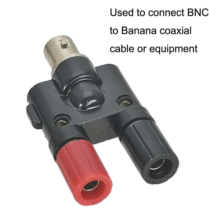 5pcs BNC Female Jack To Dual Banana Female Jack RF Adapter Coaxial Connector(Black)
