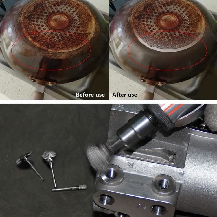 10 PCS Wire Brush Metal Descaling Polishing Brush To Remove Oxide Layer Flat Polishing Brush, Style:Bowl Shape3×25MM