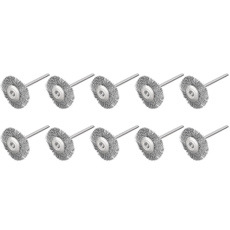 10 PCS Wire Brush Metal Descaling Polishing Brush To Remove Oxide Layer Flat Polishing Brush, Style:Flat 3×25MM