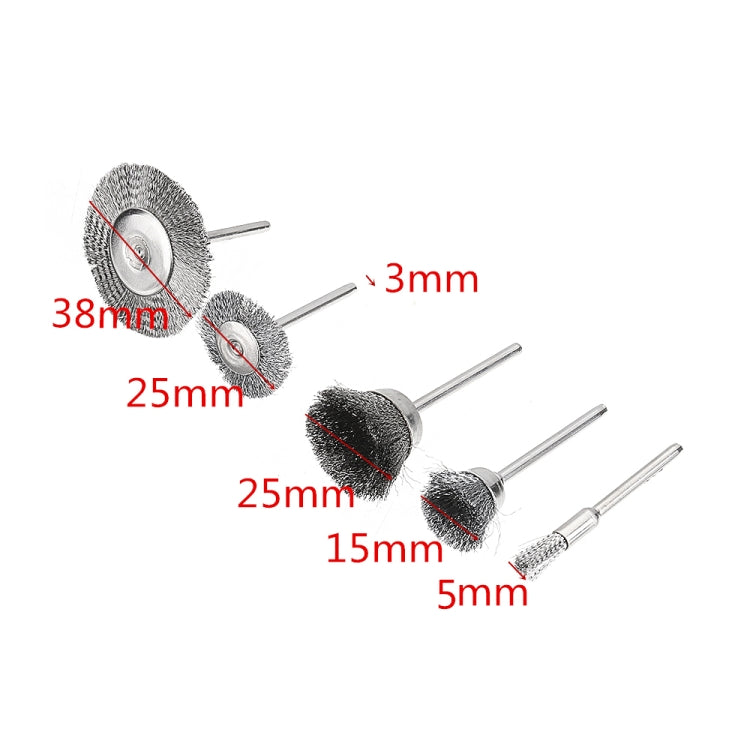 10 PCS Wire Brush Metal Descaling Polishing Brush To Remove Oxide Layer Flat Polishing Brush, Style:Flat 3×25MM