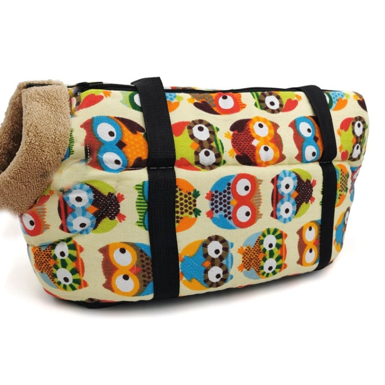 Retro Pet Carrying Bag Comfortable & Breathable Backpack For Cats And Dogs, Size:S 45x21x22cm(Owl Velveted)