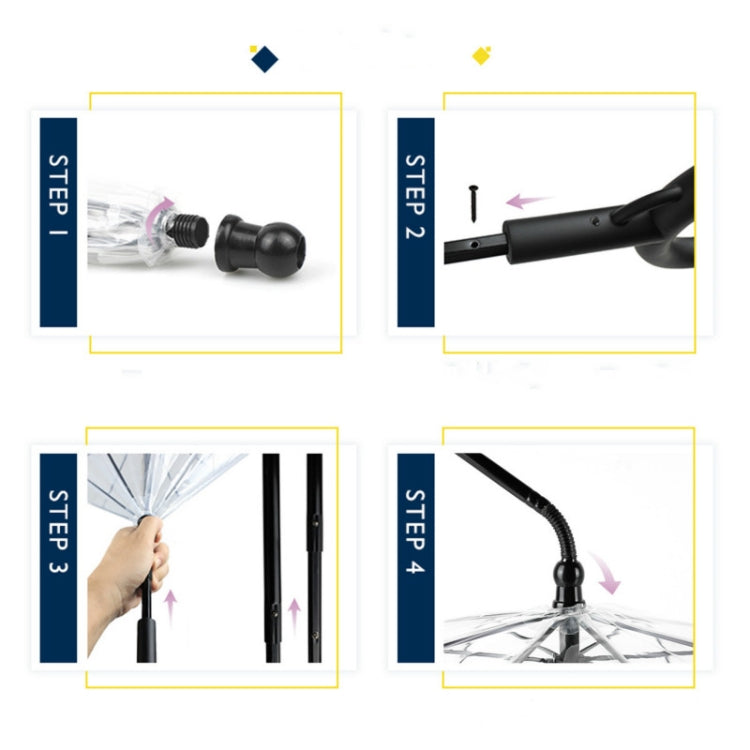 Pet Umbrella Transparent Adjustable Rainy Dog Walking Leash