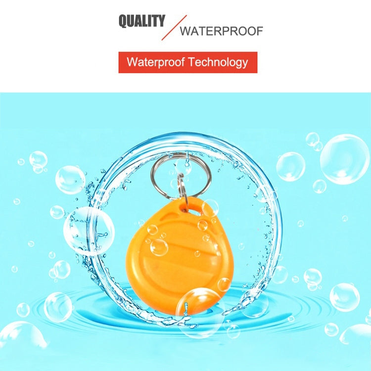 10 PCS 125KHz TK/EM4100 Proximity ID Card Chip Keychain Key Ring(Blue)