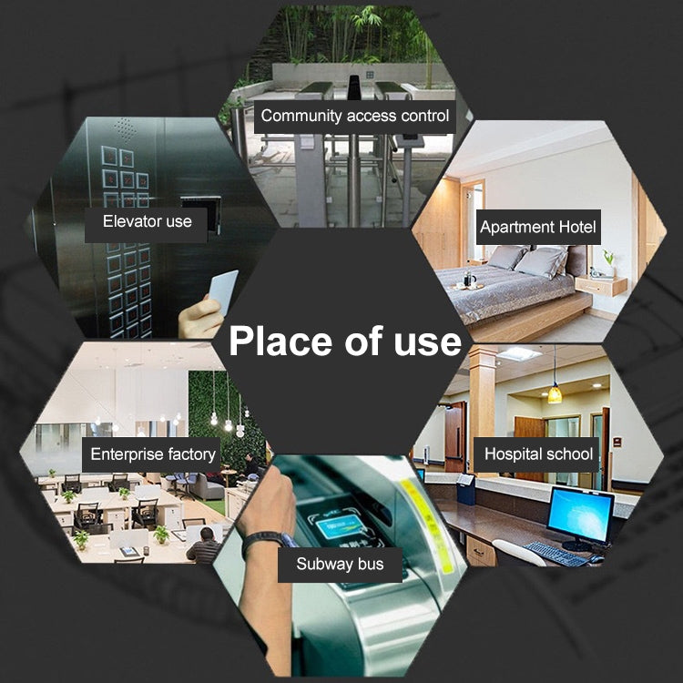 10 PCS 125KHz TK/EM4100 Proximity ID Card Chip Keychain Key Ring(Blue)