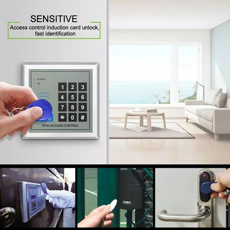 10 PCS 125KHz TK/EM4100 Proximity ID Card Chip Keychain Key Ring(Green)