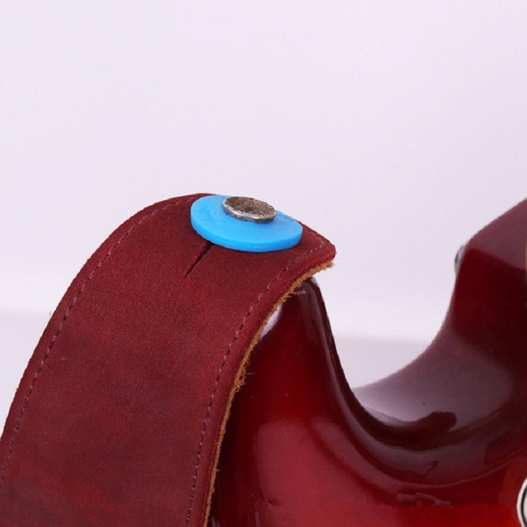 10 PCS No Word Version Silicone Guitar Strap Buckle Tail Stud(Red)