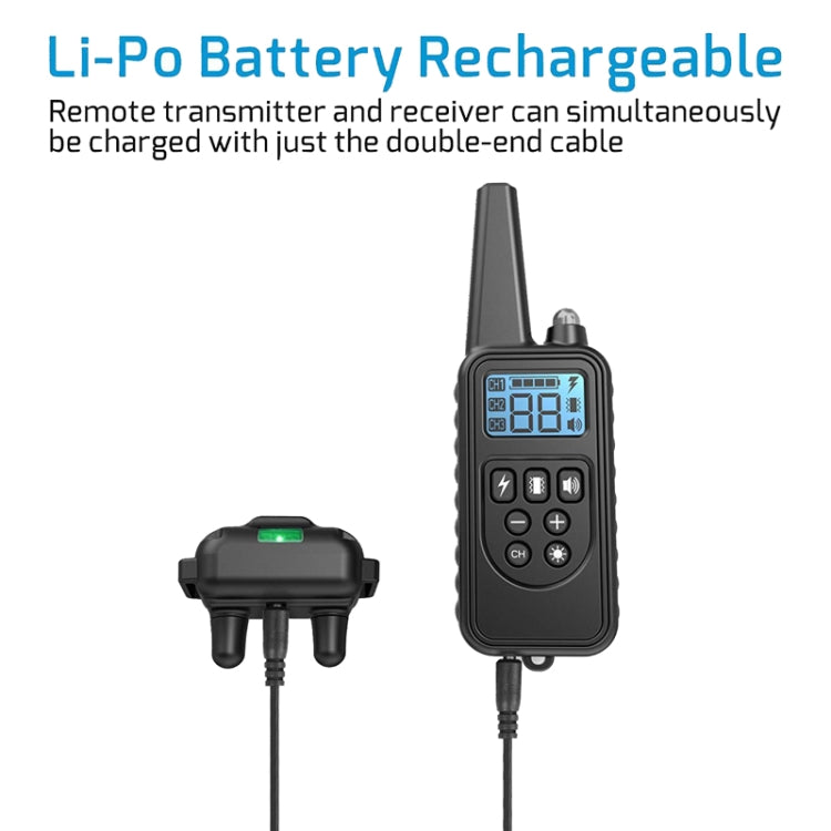 Bark Stopper Pet Supplies Collar Remote Control Collar Dog Training Device, Style:880-1 Black