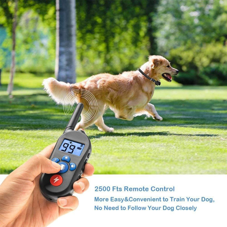 800m Remote Control Electric Shock Bark Stopper Vibration Warning Pet Supplies Electronic Waterproof Collar Dog Training Device, Style:556-2(US Plug)