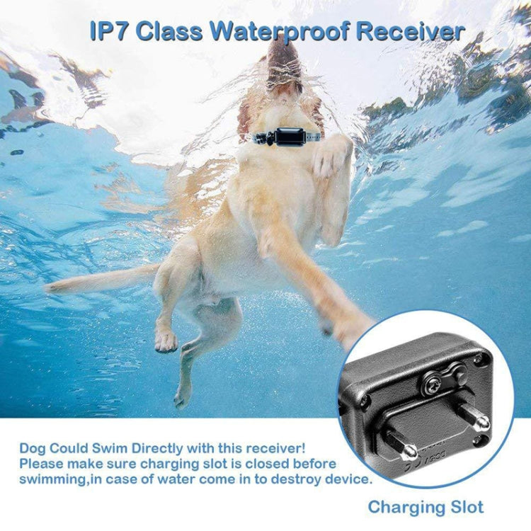 800m Remote Control Electric Shock Bark Stopper Vibration Warning Pet Supplies Electronic Waterproof Collar Dog Training Device, Style:556-2(US Plug)