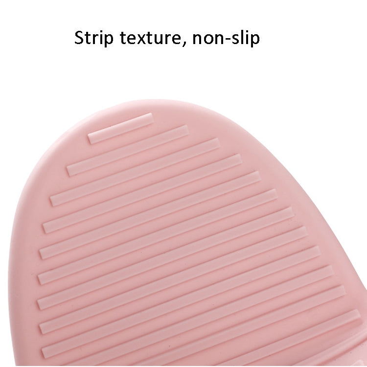 1 Pair Thick Silicone Anti-Scald Gloves Kitchen Heat Insulation Take Plate Tongs Baking Oven Insulation Cover(Pink)