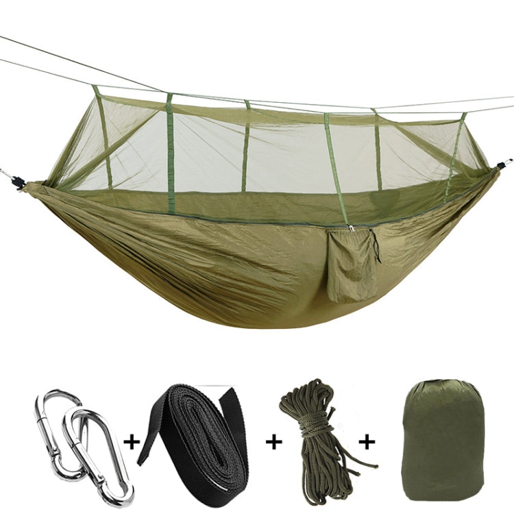 1-2 Person Outdoor Mosquito Net Parachute Hammock Camping Hanging Sleeping Bed Swing Portable  Double  Chair, 260 x 140cm