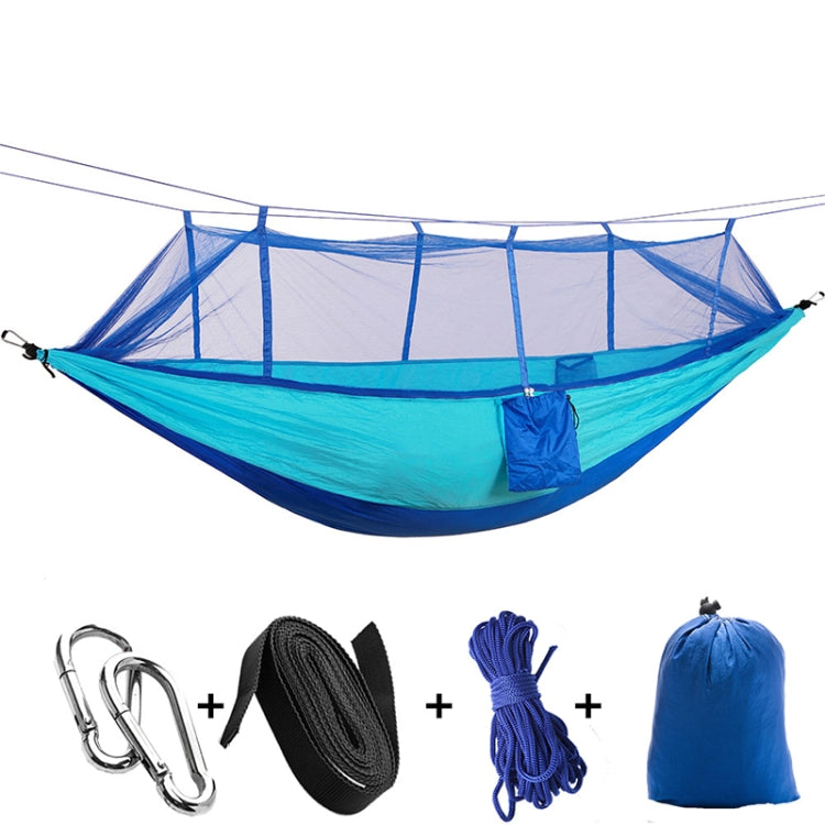 1-2 Person Outdoor Mosquito Net Parachute Hammock Camping Hanging Sleeping Bed Swing Portable  Double  Chair, 260 x 140cm
