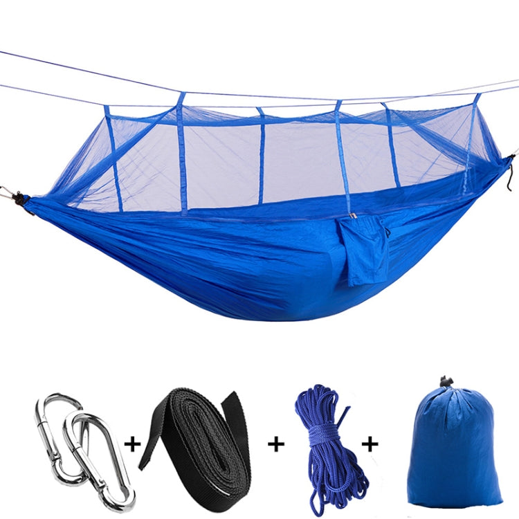 1-2 Person Outdoor Mosquito Net Parachute Hammock Camping Hanging Sleeping Bed Swing Portable  Double  Chair, 260 x 140cm