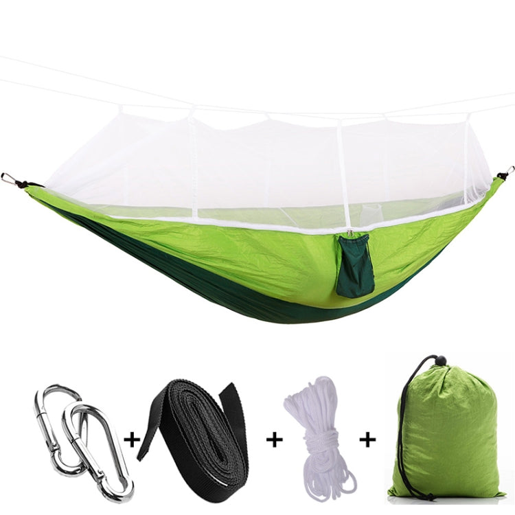 1-2 Person Outdoor Mosquito Net Parachute Hammock Camping Hanging Sleeping Bed Swing Portable  Double  Chair, 260 x 140cm