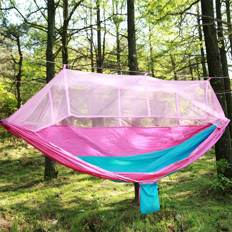1-2 Person Outdoor Mosquito Net Parachute Hammock Camping Hanging Sleeping Bed Swing Portable  Double  Chair, 260 x 140cm