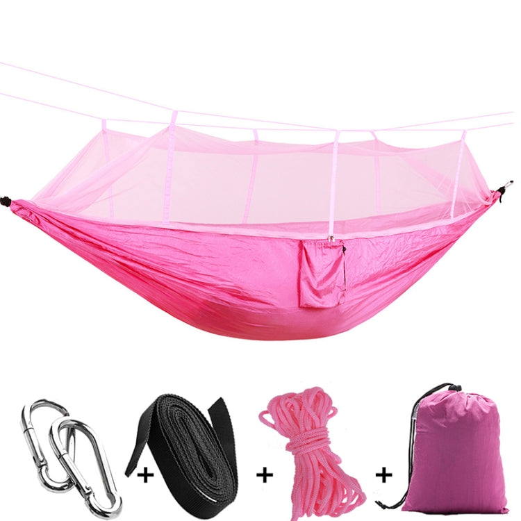 1-2 Person Outdoor Mosquito Net Parachute Hammock Camping Hanging Sleeping Bed Swing Portable  Double  Chair, 260 x 140cm