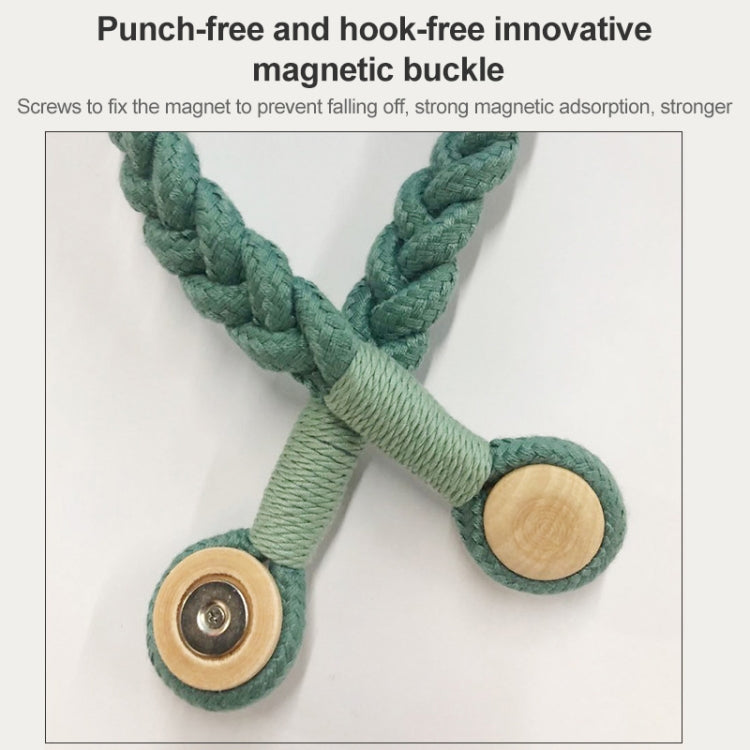 1 Pair Magnetic Buckle Twist Tie For Curtains(Grey Blue)