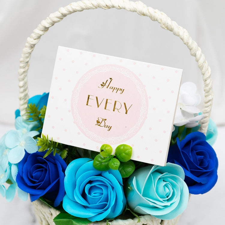 100 PCS Valentines Day Bronzing Greeting Card Flower Shop Birthday Thank You Card(Happy Birthday)