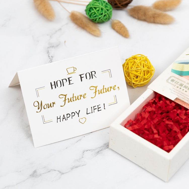 100 PCS Valentines Day Bronzing Greeting Card Flower Shop Birthday Thank You Card(I Love You)